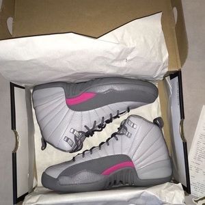 Grey and Pink 12s Jordan’s